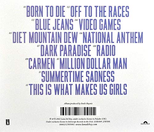Born to Die - Lana Del Rey Debut Album on CD 3