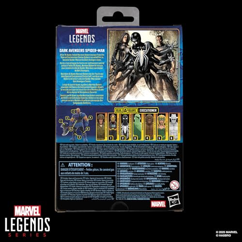 Hasbro Marvel Legends Dark Avengers Spider-Man Action Figure - 15 cm Scale | Ages 4+ | Includes 3 Accessories 3