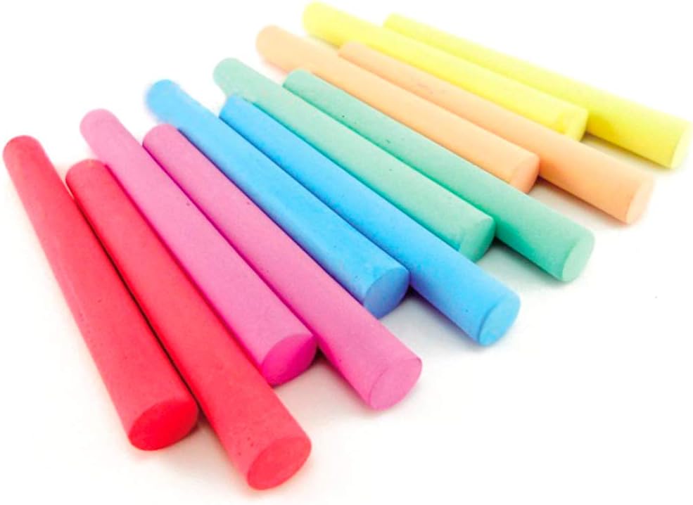 Giotto Robercolor Assorted Chalk - Dust-Free, Dermatologically Tested, Multi-Coloured