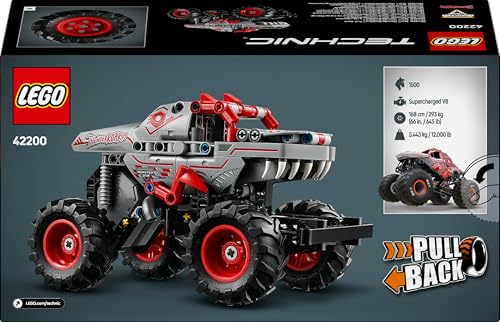 LEGO Technic Monster Jam ThunderROARus Pull-Back Truck Toy - Vehicle Building Set for Kids 7+ 14