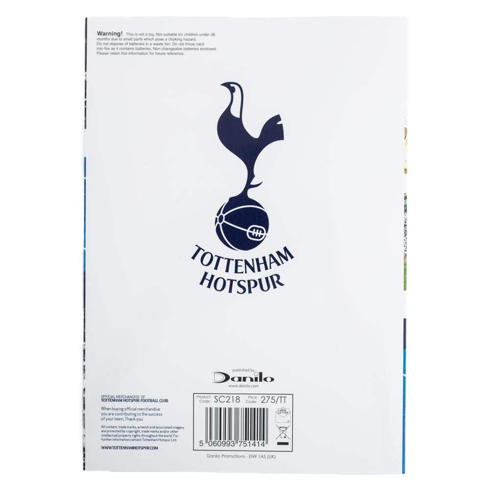 Tottenham Hotspur FC Birthday Sound Card | 9 x 6 Inch | Battery Operated 4
