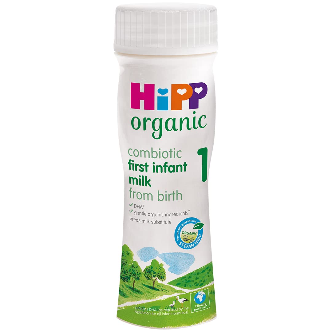 HiPP Organic 1 First Milk Ready to Feed 200ml (Pack of 6)
