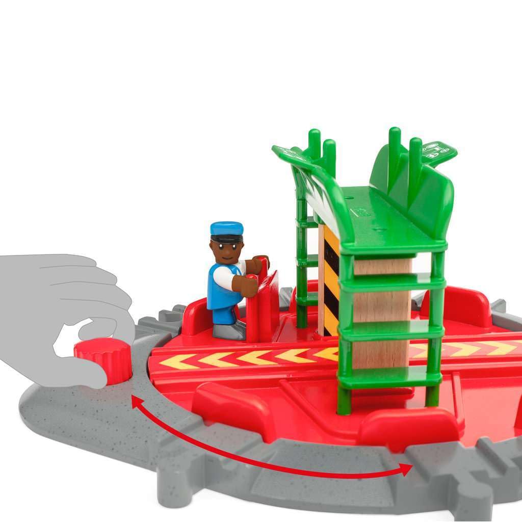 BRIO World Train Turntable & Figure Wooden Railway Set for Kids 11