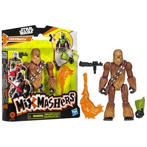 Star Wars MixMashers Chewbacca Action Figure with Boba Fett Gauntlet - Mix and Match Play for Kids 9