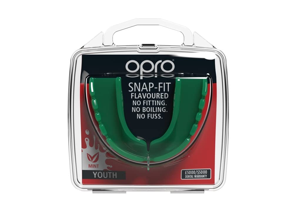 Opro Snap Fit Junior Mouthguard - Mint Green 5