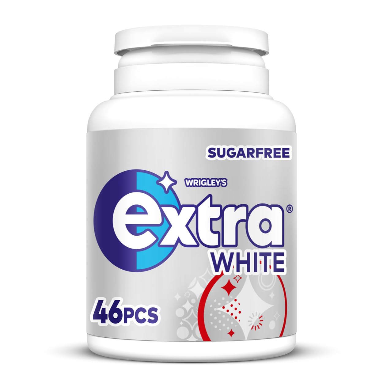 Extra White Chewing Gum, Sugar Free Mint Flavor, 46 Pieces Bottle 1
