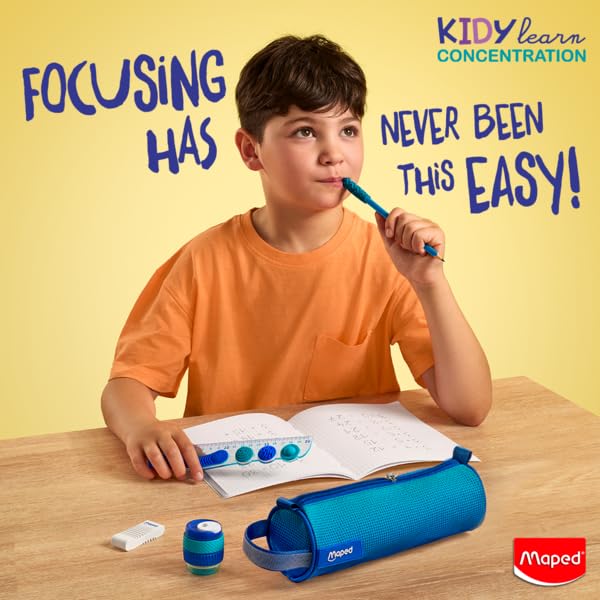 Maped Kidy Learn Concentration 4-Piece School Set - Ruler, Pencil Sharpener, Eraser, Graphite Pencil 7