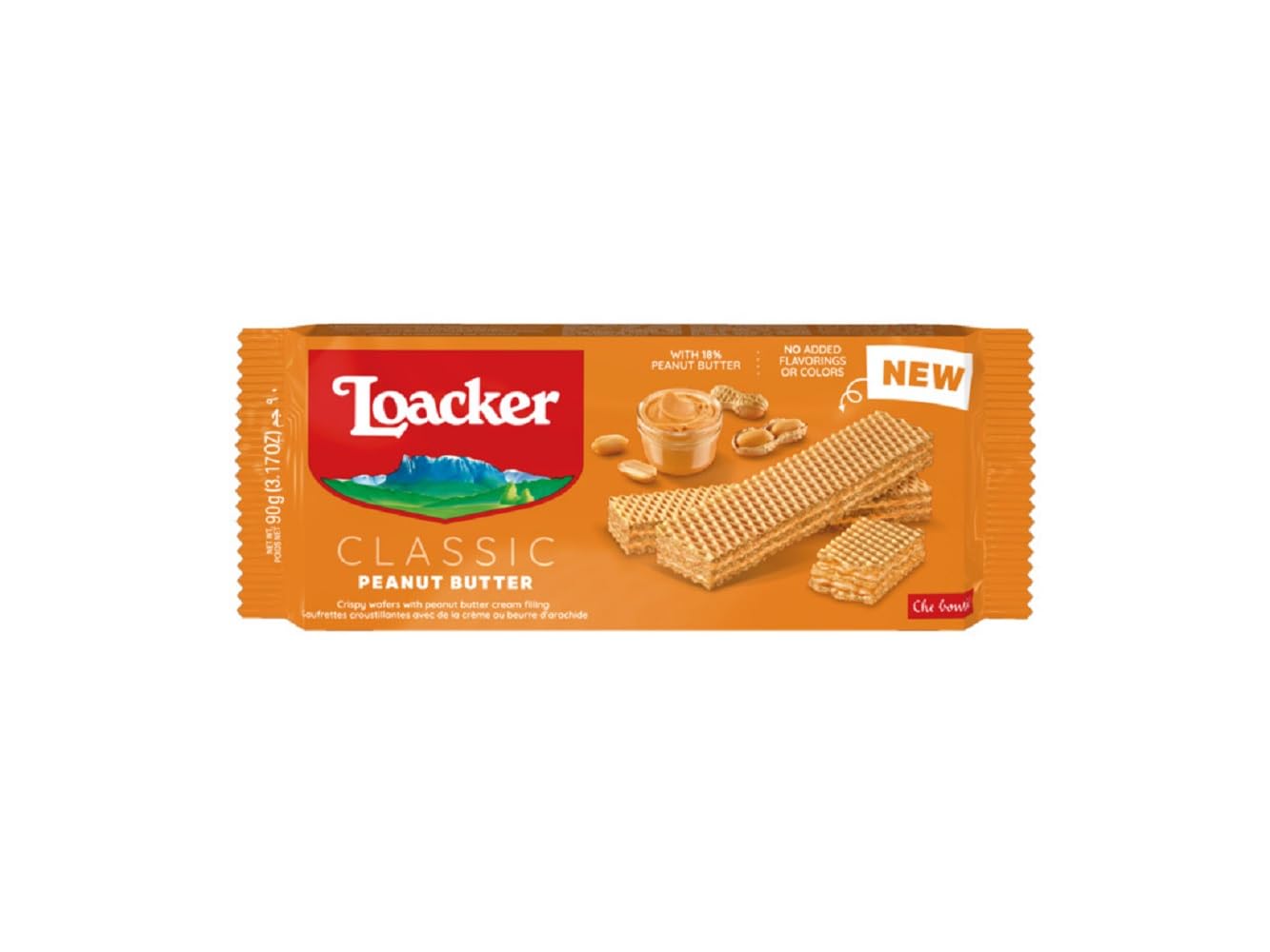 Loacker Peanut Butter Wafer Biscuits - Indulgent Flavor | 90g Pack