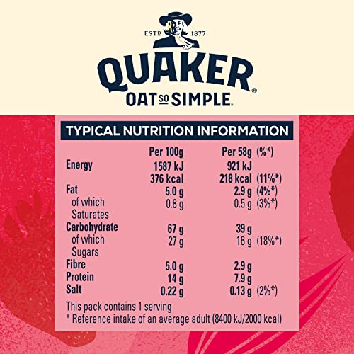 Quaker Oat So Simple Heaps of Fruit Banana and Strawberry Flavour Porridge 10