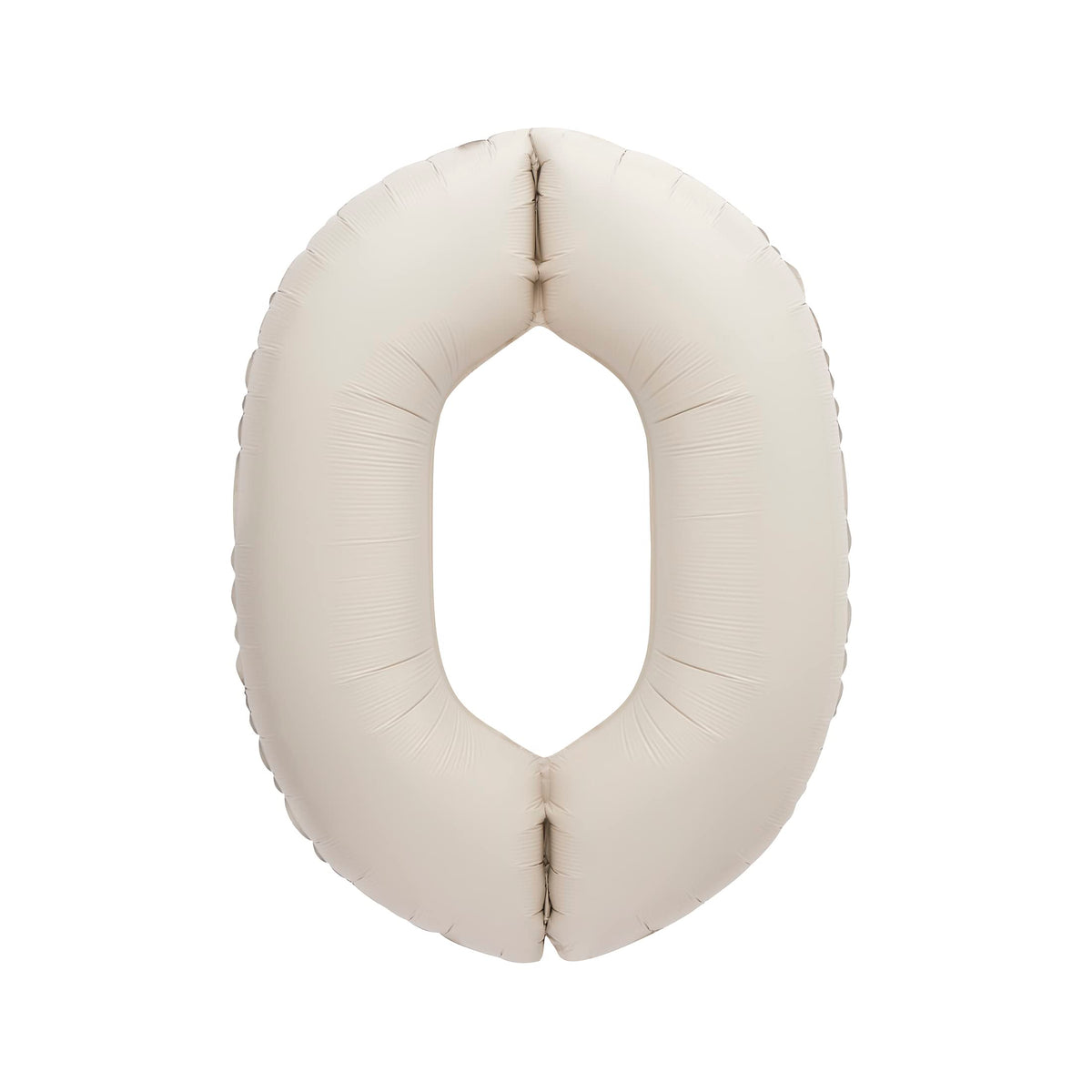 Unique Giant Foil Number 0 Balloon - 86 cm - Matte Nude - 1 Count