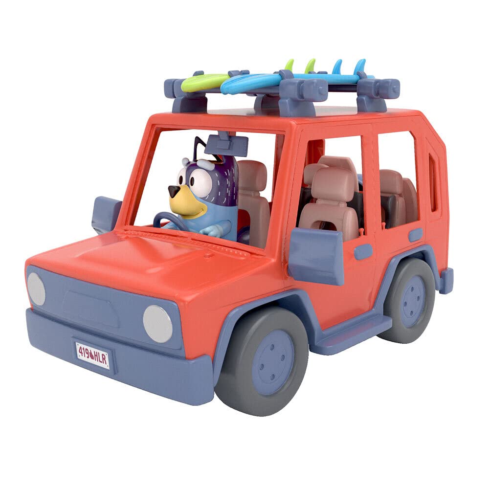 Bluey Heeler 4WD Family Vehicle with Bandit Figure & Surfboards - Imaginative Play for Ages 3+