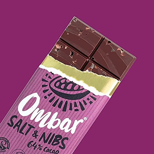 Ombar Salt & Nibs 64%, Vegan, Organic, Fair Trade Chocolate Bar