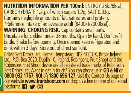 Robinsons Fruit Shoot Orange Fruit Juice Drink, 8 x 200ml Bottles 11