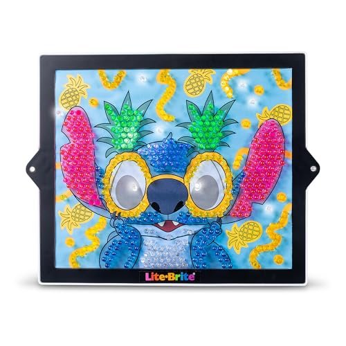 Lite Brite Colour Pop Disney Stitch Light-Up Creative Toy with 650 Pegs | Kid Age Range