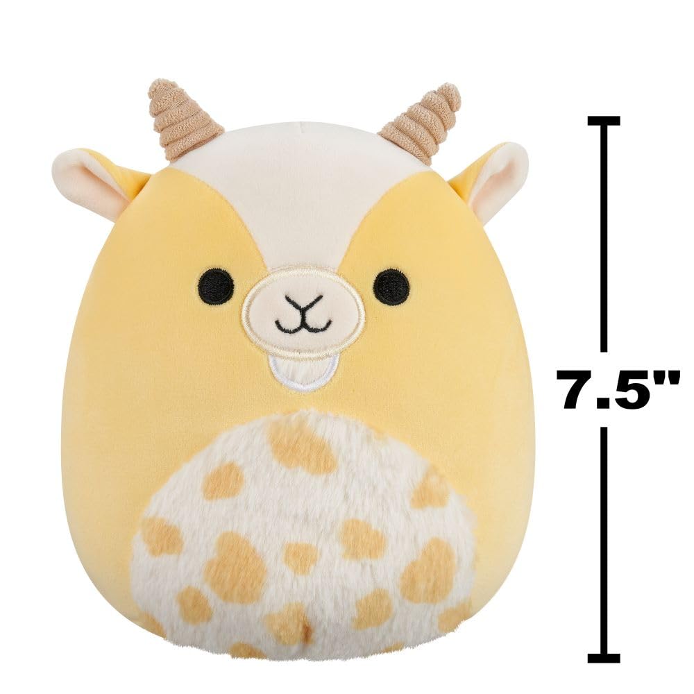 Squishmallows Miel the Yellow Goat Plush - 7.5 Inch Soft Stuffed Animal for Kids 3+ 5