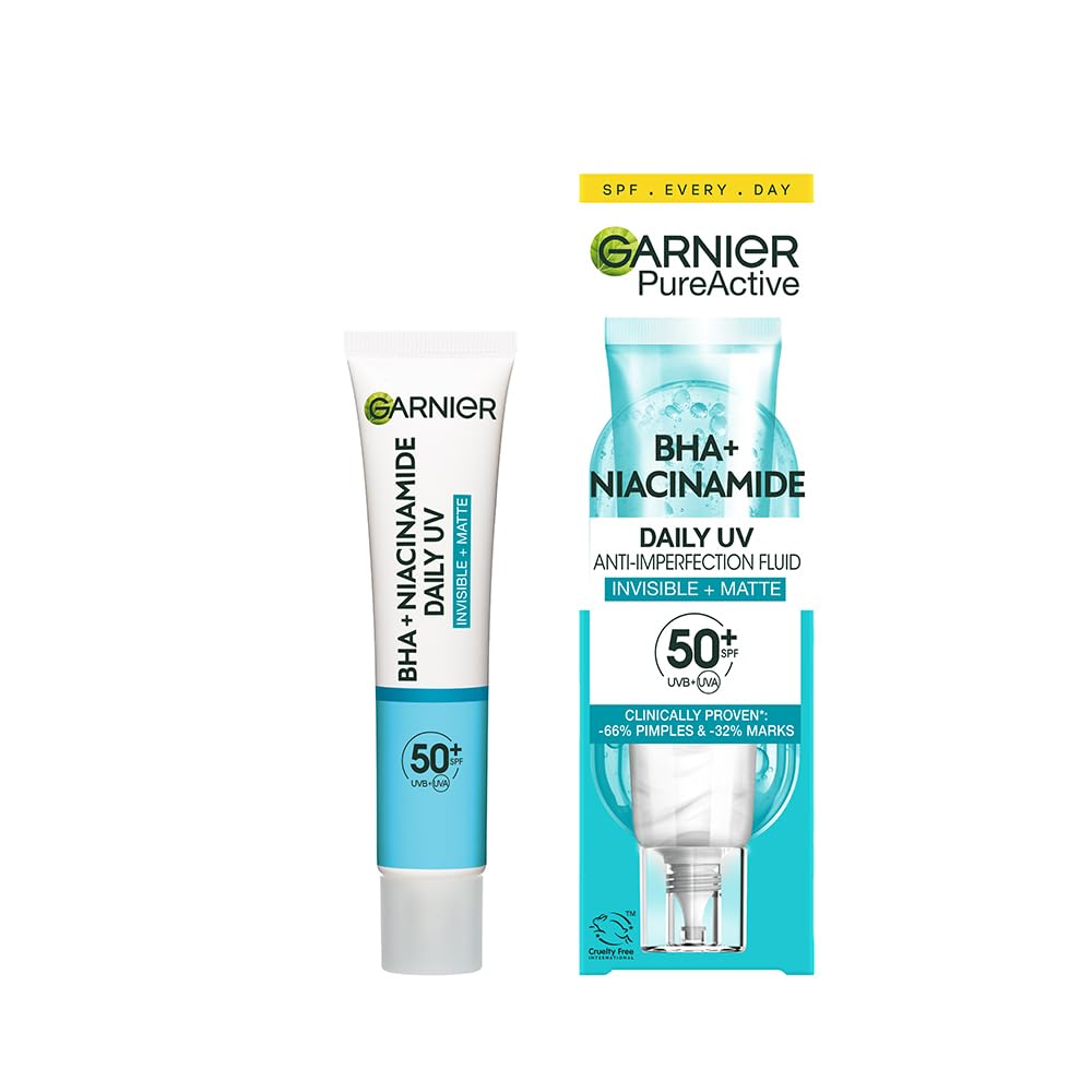 Garnier Pure Active BHA + Niacinamide UV Daily Fluid SPF50 (40ml)