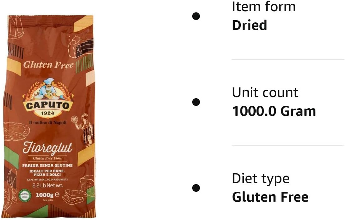 Caputo Gluten Free Flour 1kg - Italian Baking Flour for Bread and Pizza