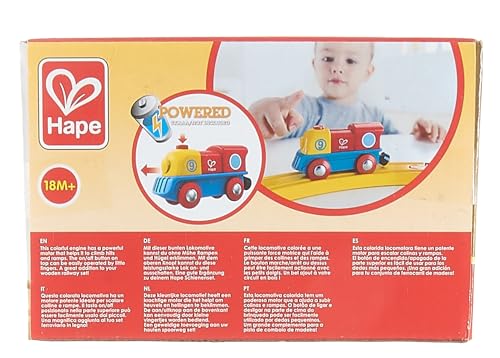 Hape Brave Little Engine Wooden Battery-Powered Train Toy for Toddlers 6