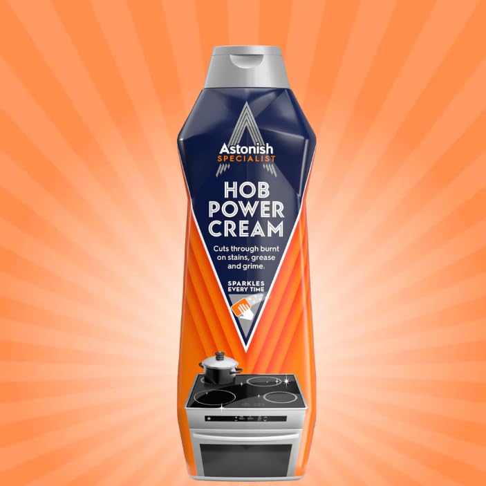 Astonish Specialist Hob Cream Cleaner - Kills 99.9% Bacteria, Lemon Scent, 500 ml