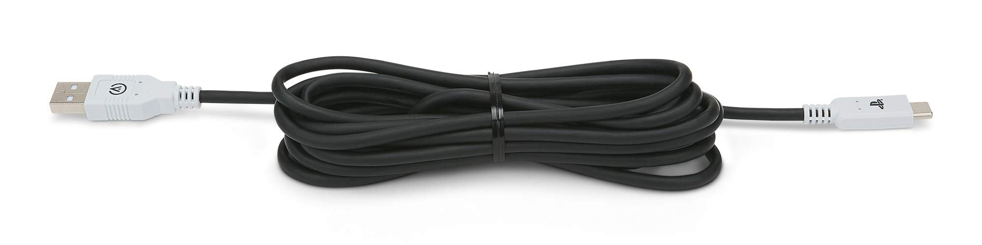 PowerA USB-C Charging Cable for PlayStation 5 DualSense Controller - 10ft with Velcro Strap