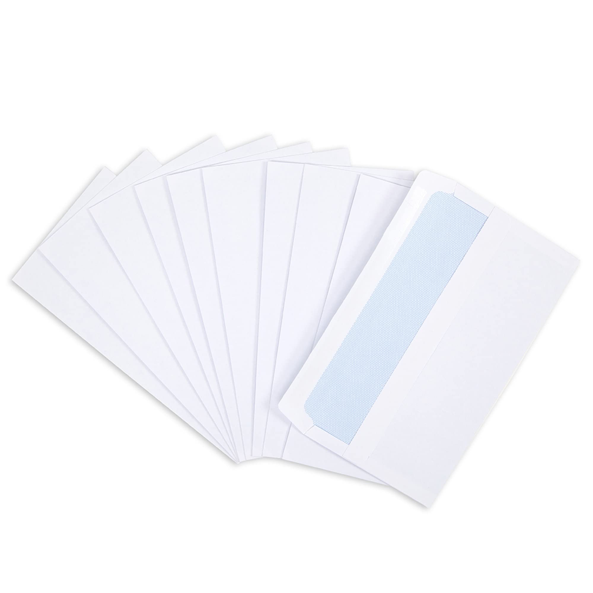 Postmaster DL Peel & Seal Envelopes - 100 Pack | 100GSM White Paper | Security Tint 7