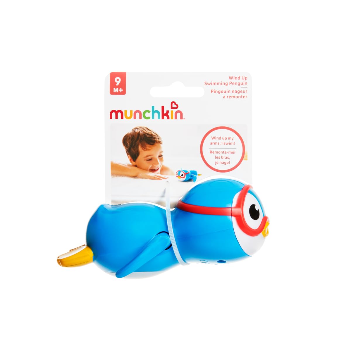 Munchkin Wind Up Swimming Penguin Scuba Buddy Bath Toy | Ages 9 Months+ | Unisex Baby