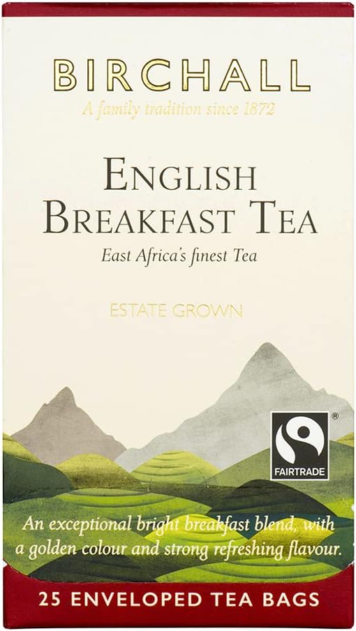 Birchall English Breakfast Tea Bags, 100% Fairtrade, Hand-Picked Black Tea from East Africa