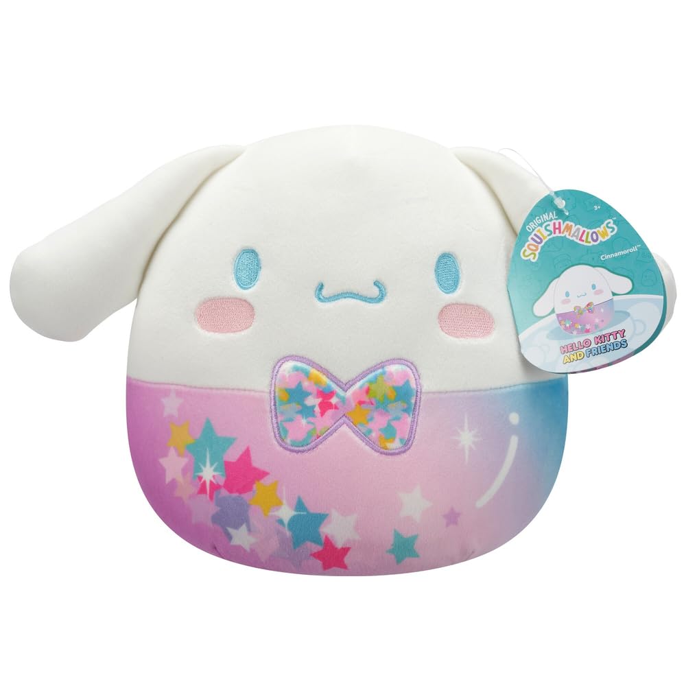 Squishmallows Starshine Cinnamoroll in Bowtie 8-Inch Plush – Officially Licensed Sanrio 6