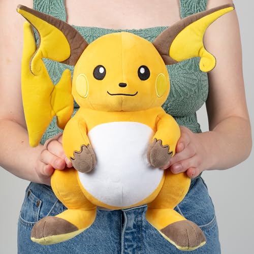 Pokémon Plush - Raichu 30 cm - Soft & Cuddly Stuffed Animal for Kids 0-12 Years