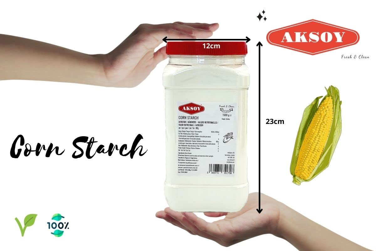 Aksoy - Corn Starch 1.5KG | Pure, Finely Ground, Gluten-Free Thickening Agent for Cooking & Baking 3