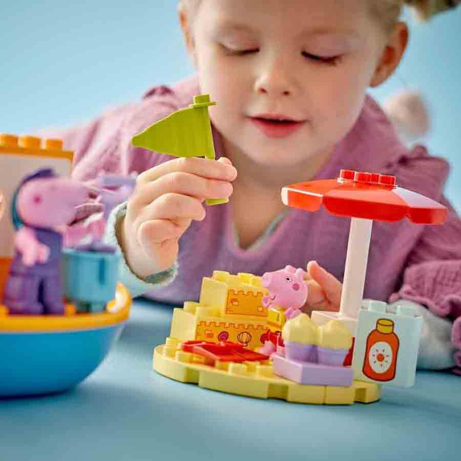 LEGO DUPLO Peppa Pig Boat Trip Playset - Floating Boat Toy for Toddlers 2+ 8