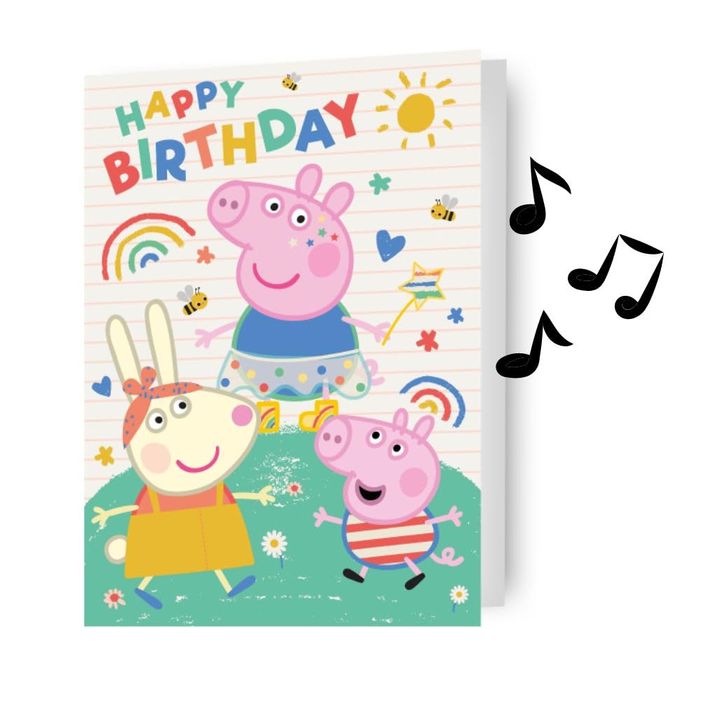 Danilo Promotions LTD Peppa Pig Musical Birthday Card | Sound Feature | Mixed Color 1
