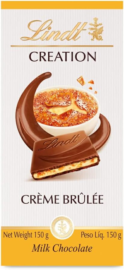 Lindt Heavenly Crème Brûlée Milk Chocolate Bar, 150g