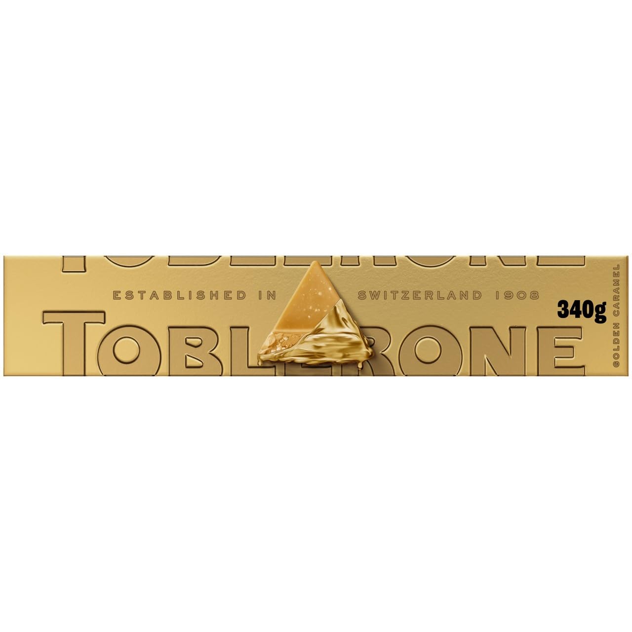 Toblerone Golden Milk Chocolate, Honey and Almond Nougat Large Gift Bar 340g