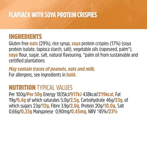 TREK Original Oat High Protein Flapjack - Gluten Free, Plant Based, Vegan - 16 x 50g Bars 9