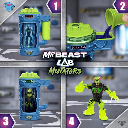 MrBeast Lab Hyper Fusion Mutators - Atomic Earth Panther Action Figure for Kids 5+ 5