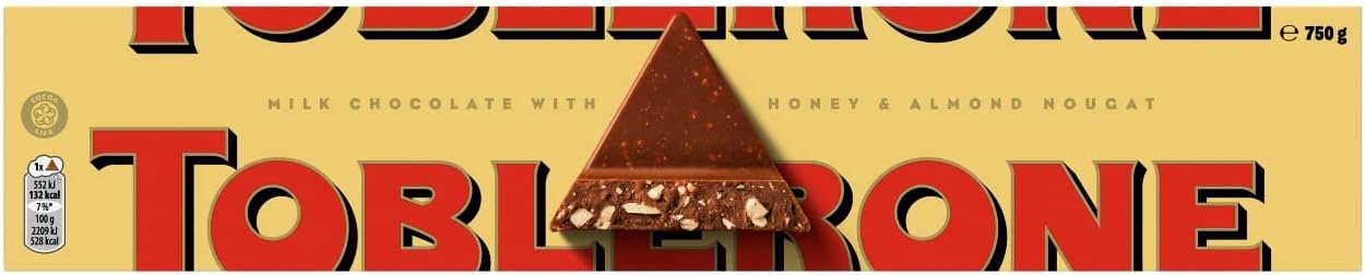 Toblerone Swiss Milk Chocolate Bar with Honey and Almond Nougat 750g 4