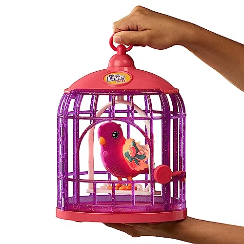 Little Live Pets Lil' Bird & Bird Cage: Tiara Twinkles - Interactive Electronic Singing Bird with Light-Up Wings (Ages 5-12) 8