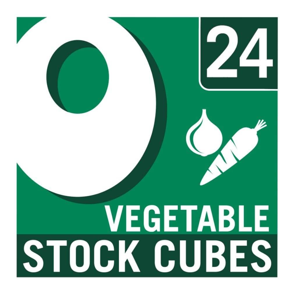 OXO Vegetable Stock Cubes - Full-Flavour, Plant-Based & Vegan | 24 Pack | 142g