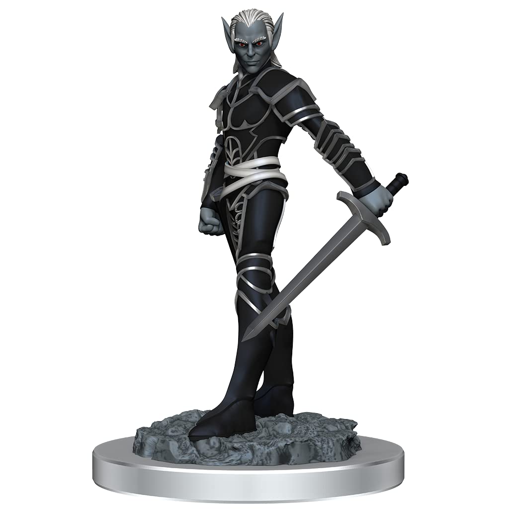 WizKids Nolzur's Marvelous Unpainted Miniatures - Dungeons & Dragons Drow Fighters | Plastic