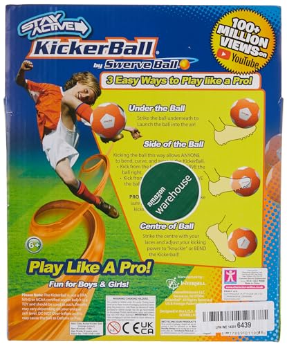 KickerBall 1190 - Aerodynamic Football for Swerving, Curving & Bending Tricks | Ages 6+ 10