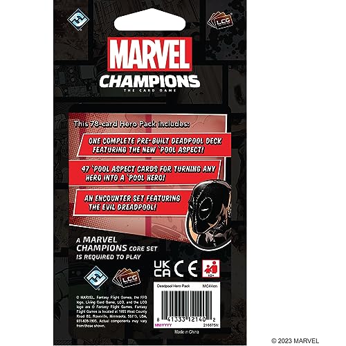 Fantasy Flight Games Marvel Champions: Deadpool Expanded Hero Pack Card Game 6