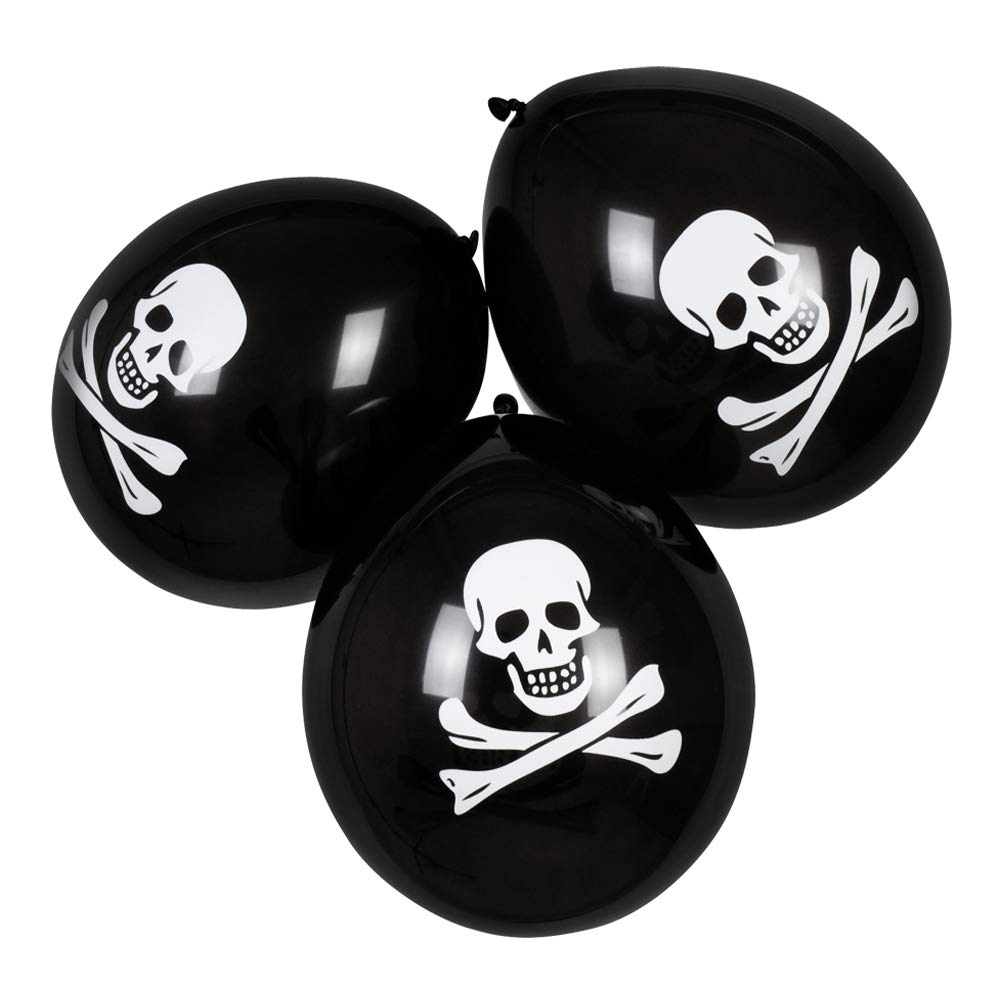 Pirate Skull & Crossbones Balloons - 15Pk Latex Party Decorations for Halloween & Birthday 7