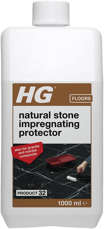 HG Natural Stone Impregnating Protector - Tile Sealer for Marble, Granite & Stone Surfaces (1L)