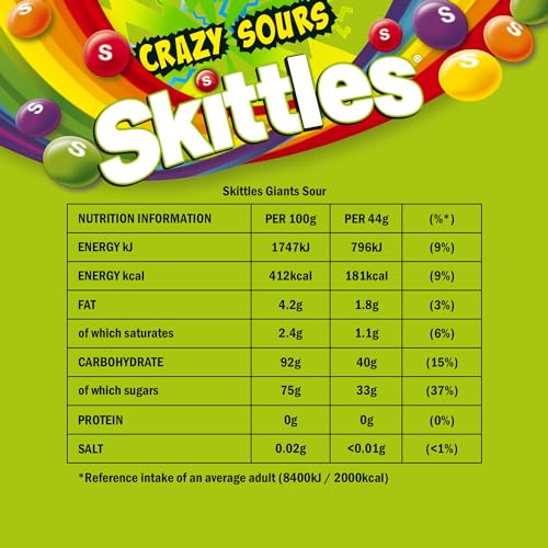 Skittles - Crazy Sour Giant Chews 132g 3