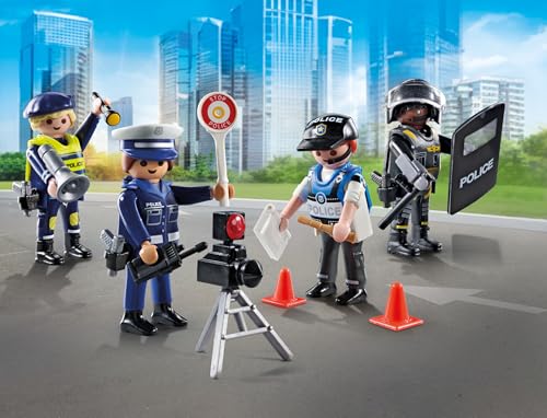 Playmobil Action Heroes Police Figure Set - Role Play Toy for Kids 4+ 5
