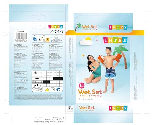 Intex 58641EU Deluxe Large Swimming Arm Bands - For Kids Ages 6-12 10