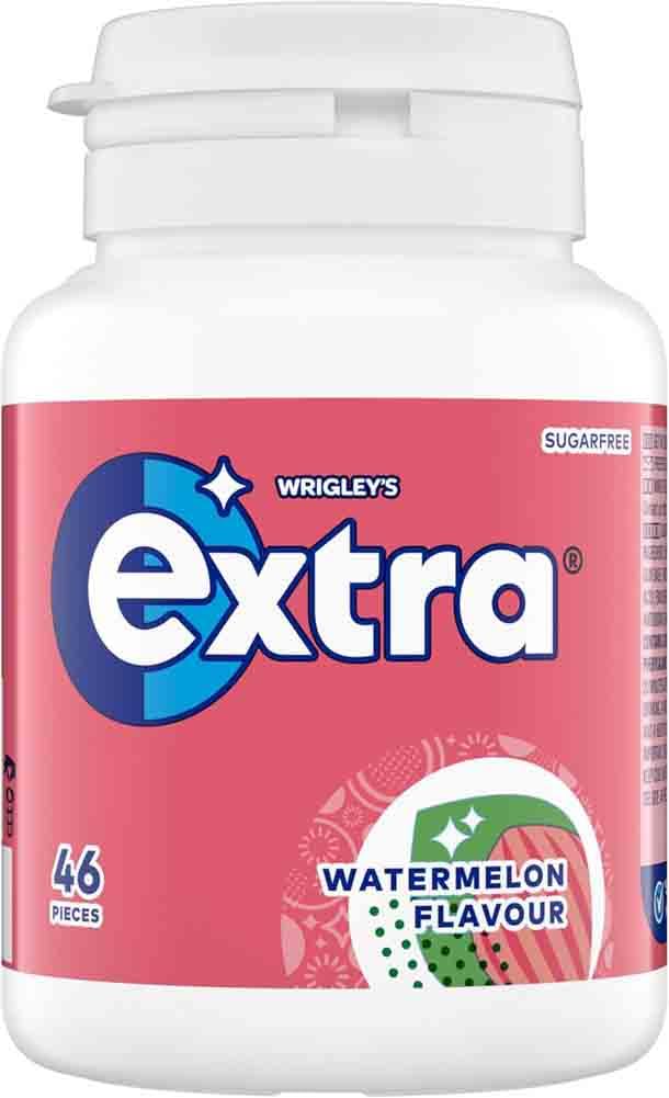 Extra Watermelon Flavour Sugarfree Chewing Gum Bottle, 46 Pieces