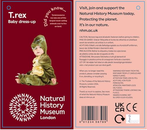 PRETEND TO BEE Baby T-Rex Costume - 6-12 Months, 12-18 Months, 18-24 Months, 2-3 Years 11