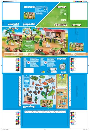 Playmobil 71252 Rabbit Hutch Playset - Sustainable Farm Animals for Kids 4+ 10